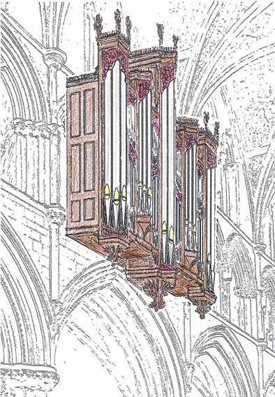 Perspective drawing of case